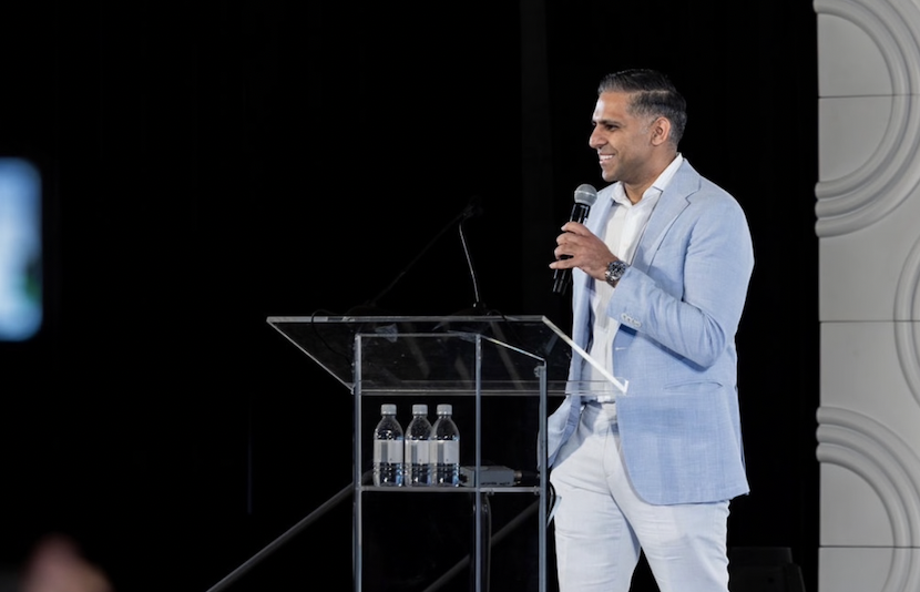Dr. Rajiv Narula speaking at an event